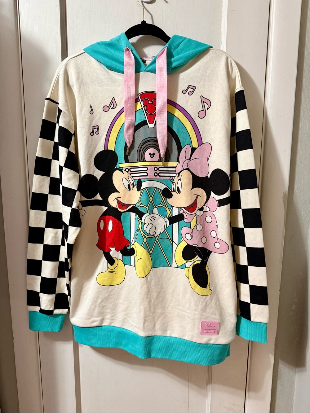 Disney Loungefly Mickey & Minnie Date Night Diner Hoodie NWOT Size Medium
